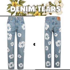 NEW 💙Denim Tears Blue Straight Men's Jeans